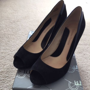 Carolinna Espinosa Suede and Patent Pump